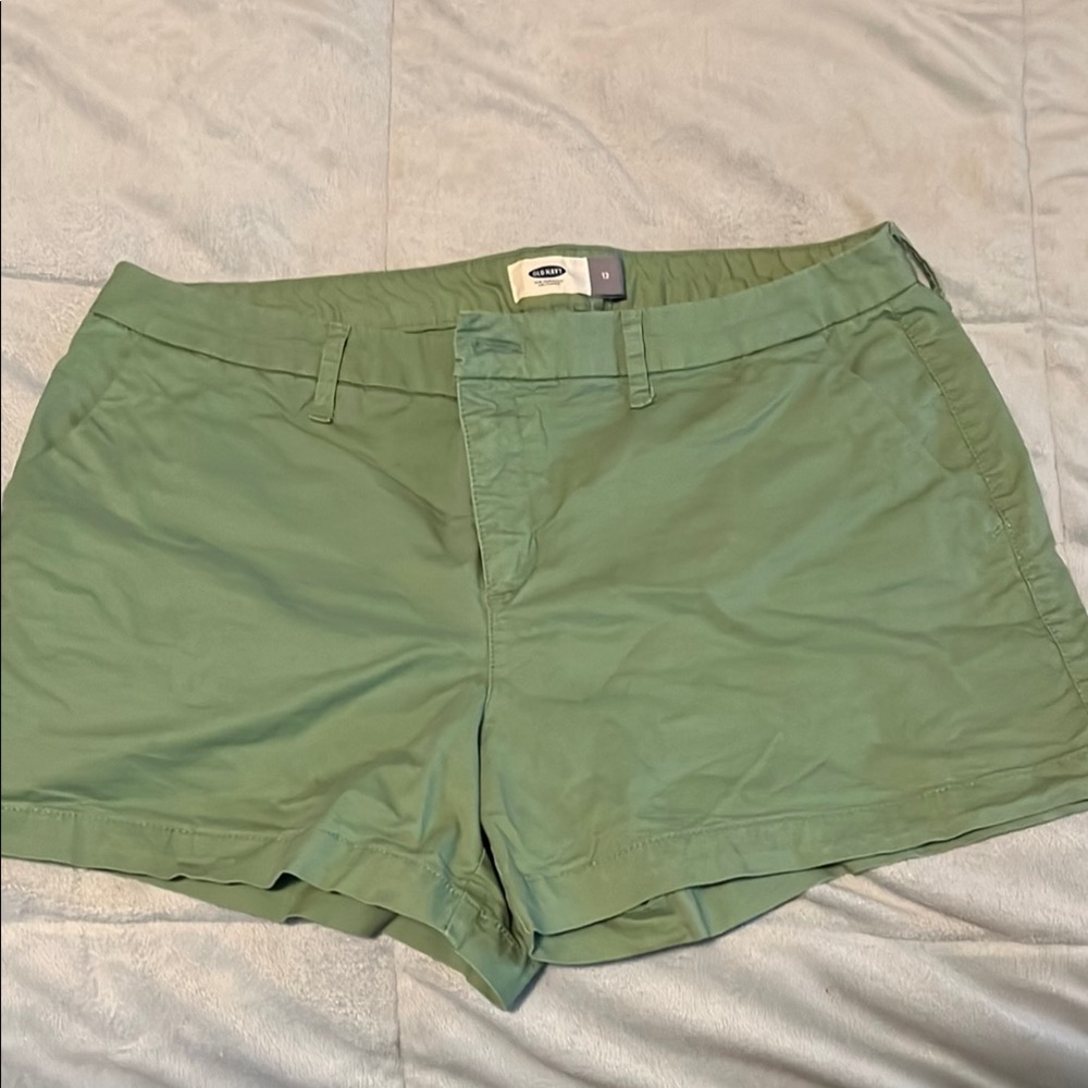 Old Navy Green Cargo Shorts Cotton Blend Casual